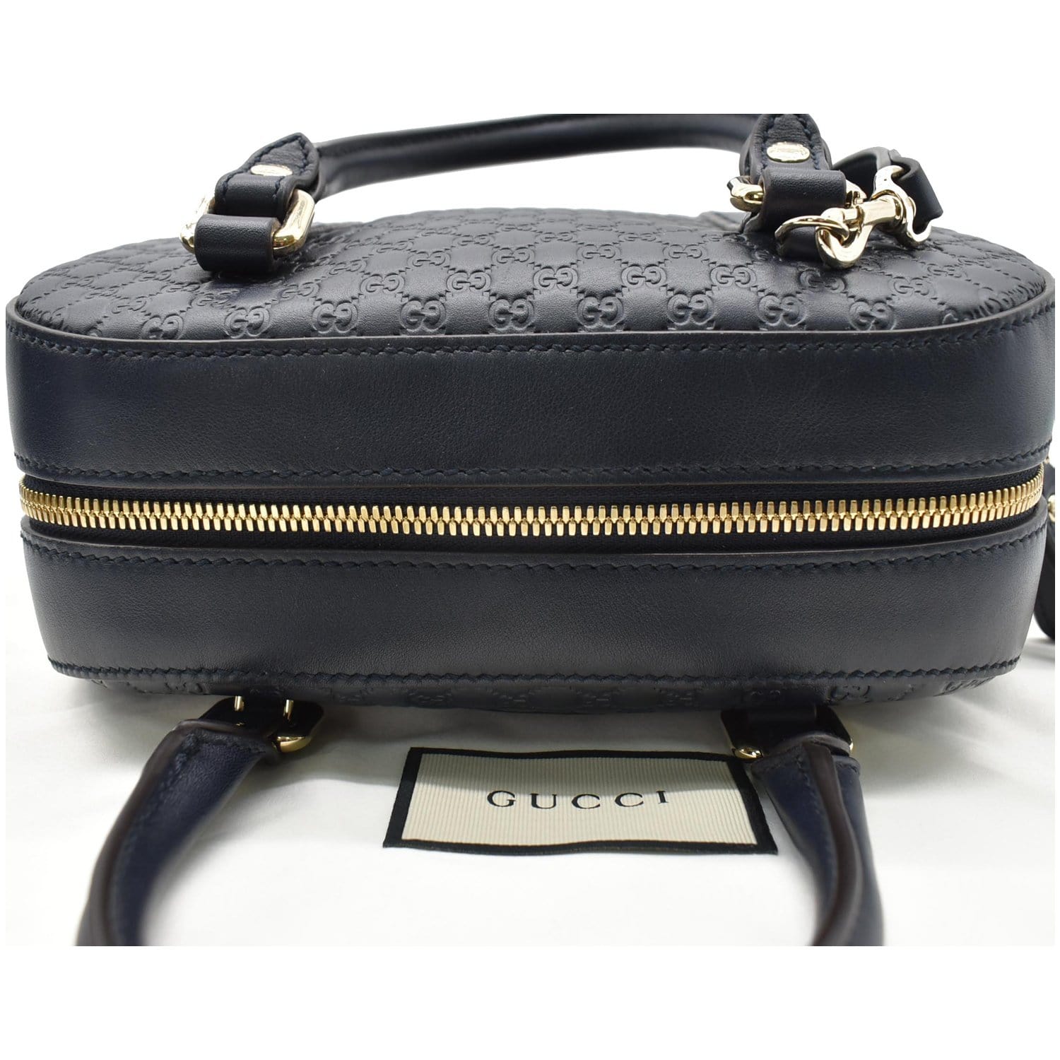 GUCCI Microguccissima Small Leather Crossbody Bag Blue 510289