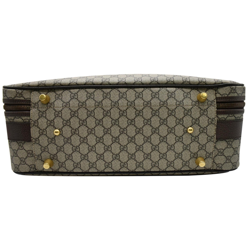 GUCCI Web GG Supreme Suitcase Travel Bag Beige 424501 - 25% OFF