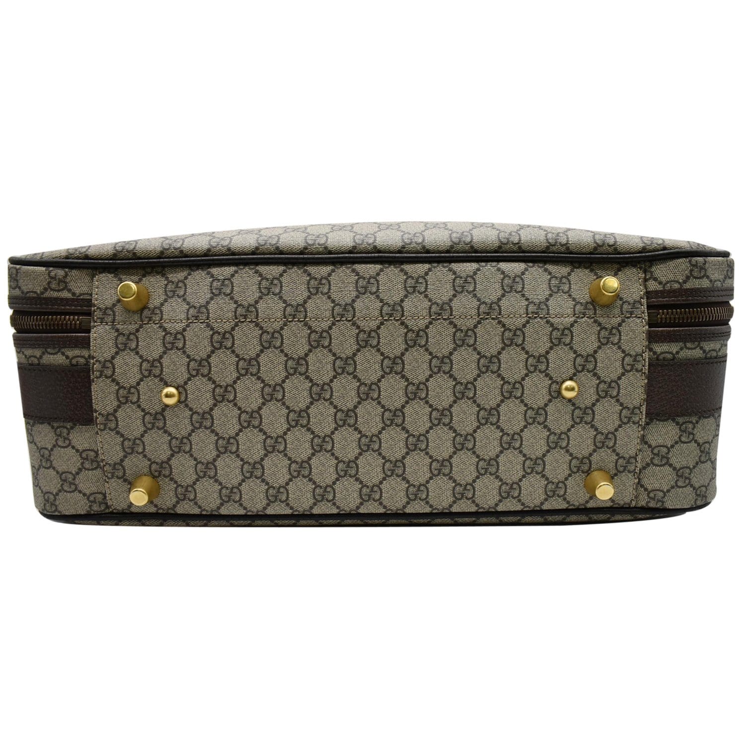 GUCCI Web GG Supreme Suitcase Travel Bag Beige 424501 - 25% OFF