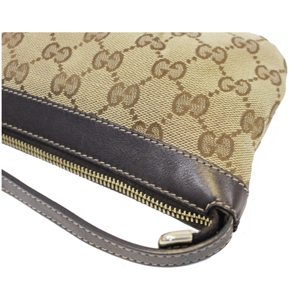 GUCCI Interlocking G Pochette GG Canvas Shoulder Bag Beige