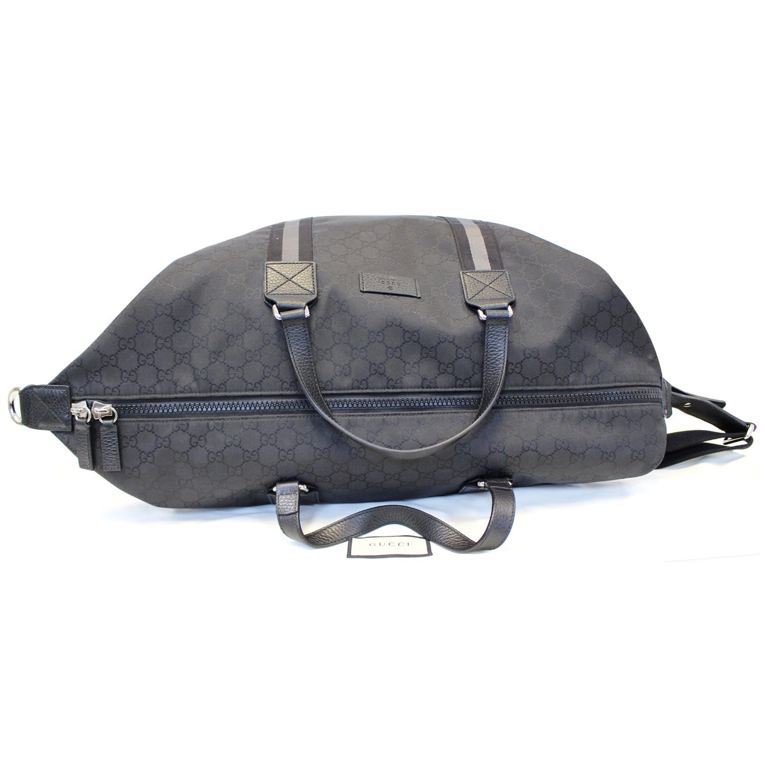 Gucci Nylon GG Guccissima XL Travel Duffle Luggage Bag 449180