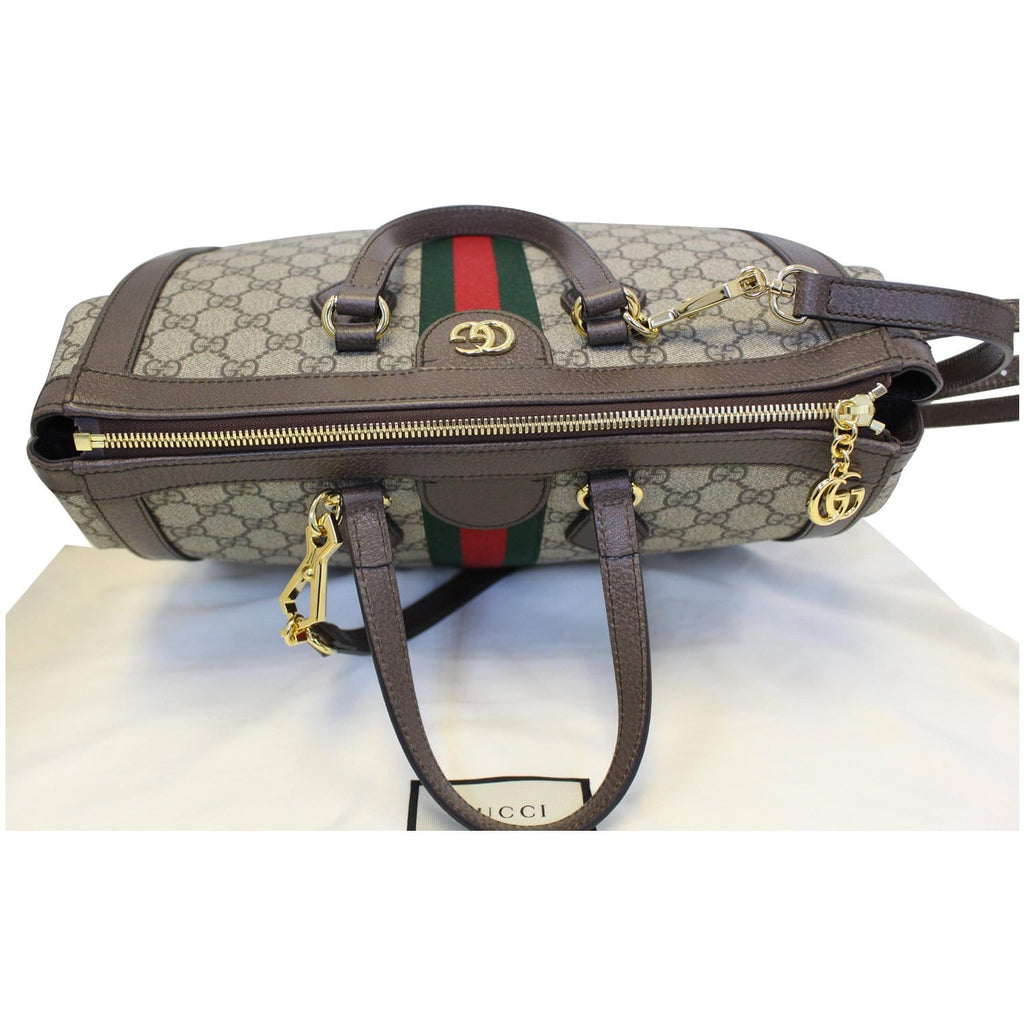 GUCCI Ophidia Medium GG Supreme Tote Shoulder Bag Beige 524537