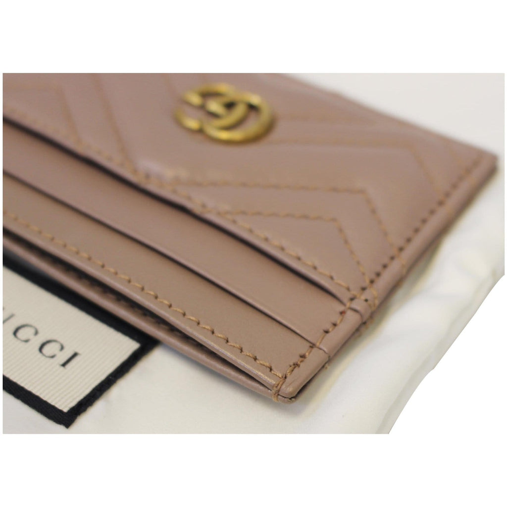 GUCCI GG Marmont Leather  Case Taupe 443127