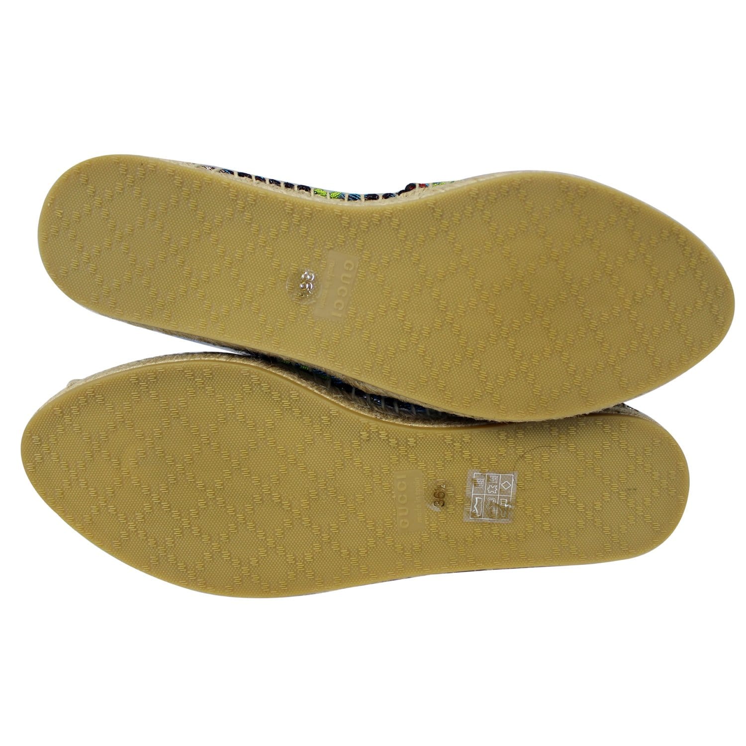 GUCCI Embroidered Blind For Love Espadrilles Flat Multicolor US 6 - Last Call