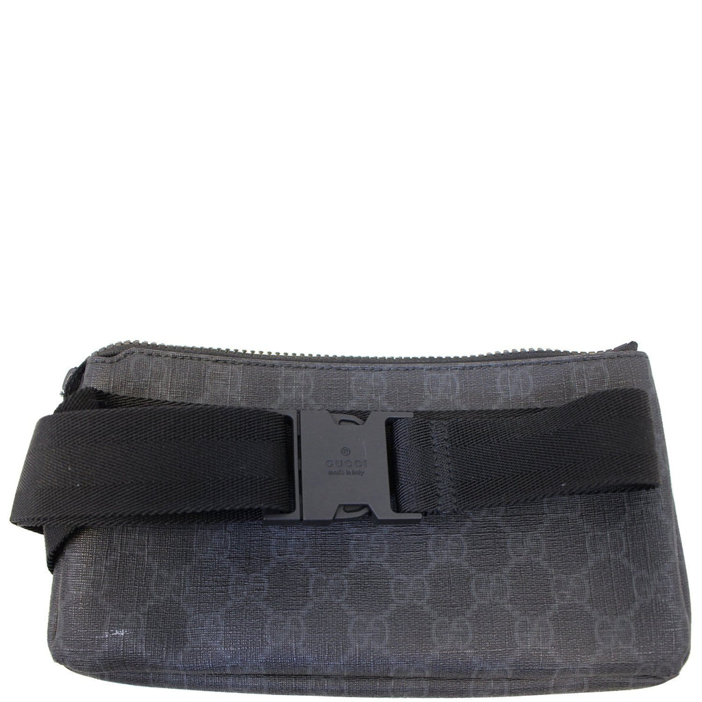 GUCCI GG Supreme Monogram Waist Bum Bag Black 161833
