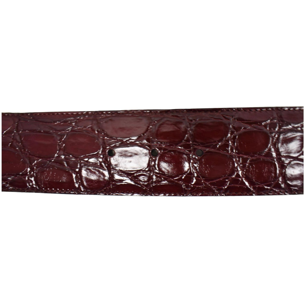 GUCCI Lizard Double G Buckle Calfskin Leather Belt Bordeaux Size 80/32 563696 - 15% OFF