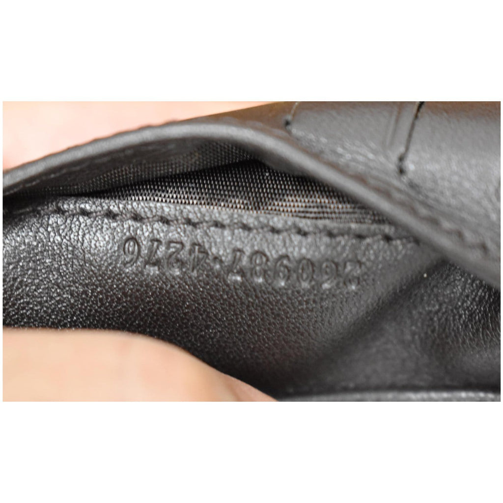GUCCI Microguccissima Bifold Leather Wallet Black 260987