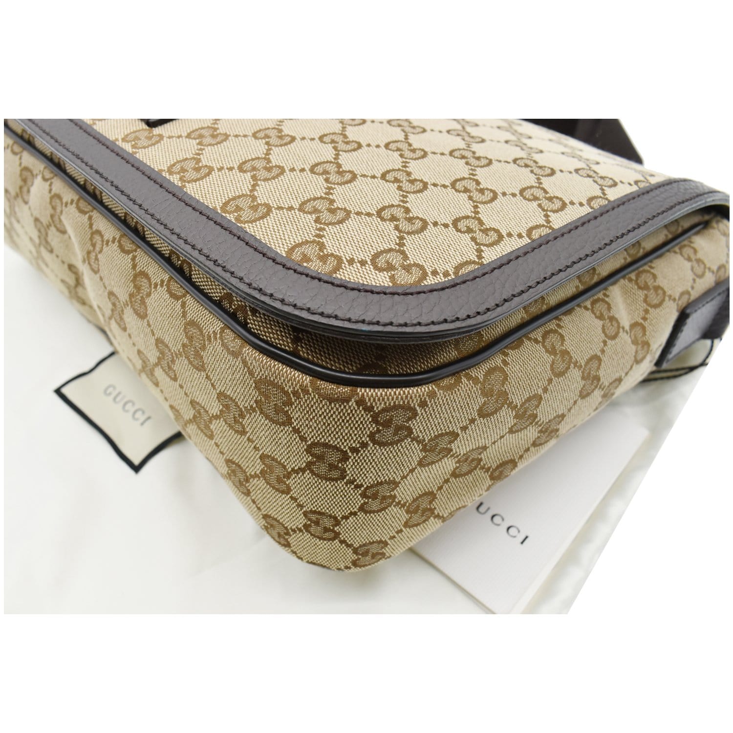 GUCCI GG Canvas Messenger Bag Dark Brown 449171 - 20% OFF
