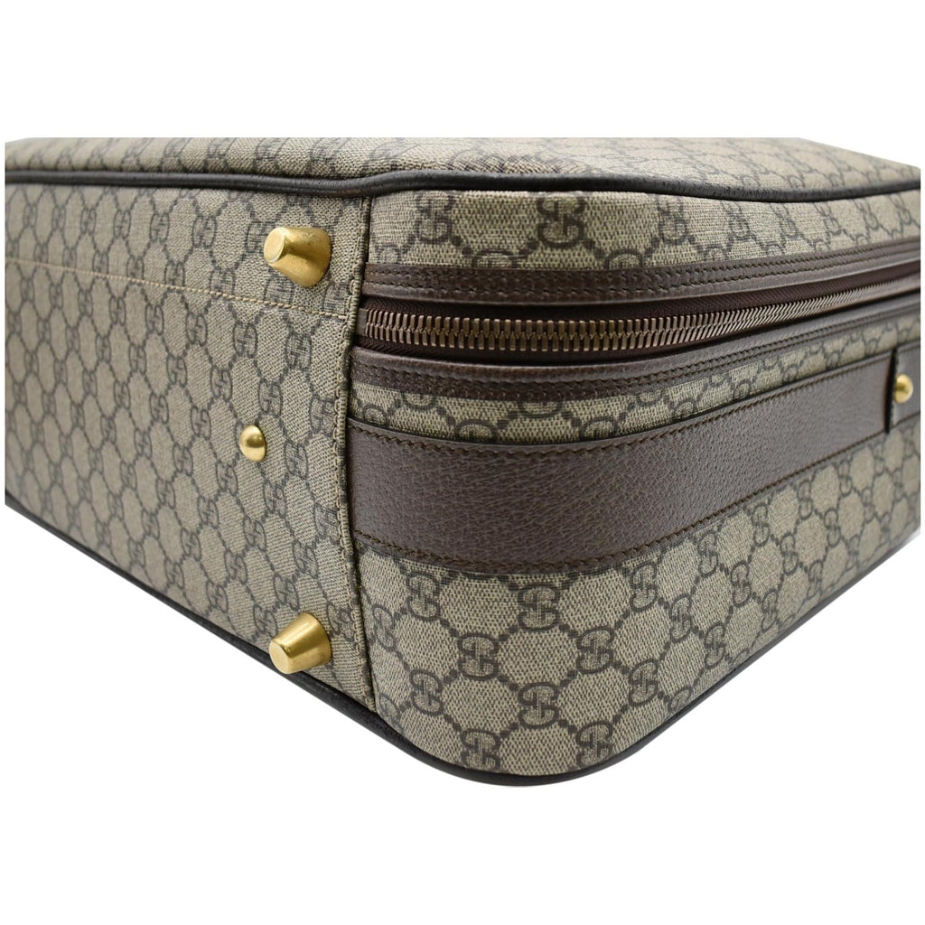 GUCCI Web GG Supreme Suitcase Travel Bag Beige 424501 - 25% OFF