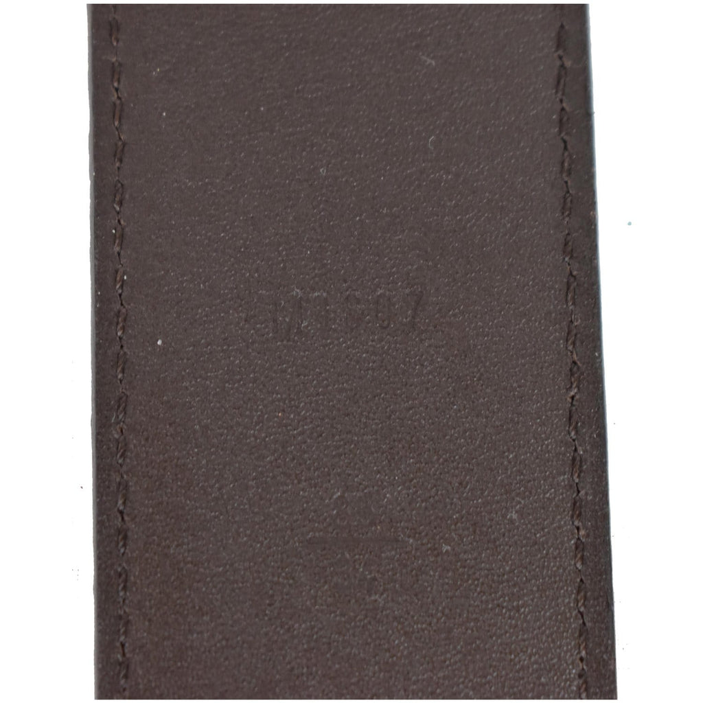LOUIS VUITTON LV Initiales Damier Ebene Belt Brown