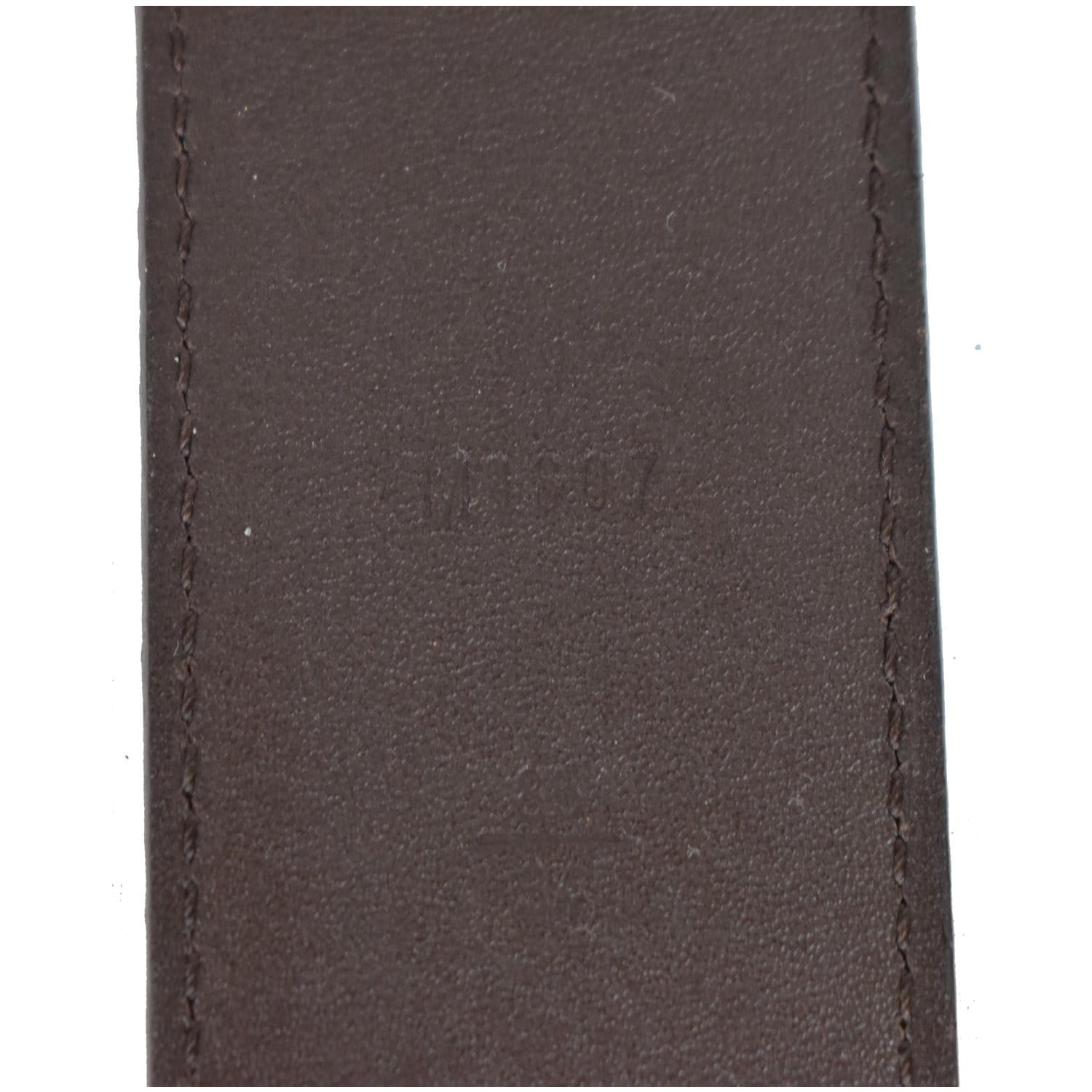 LOUIS VUITTON LV Initiales Damier Ebene Belt Brown