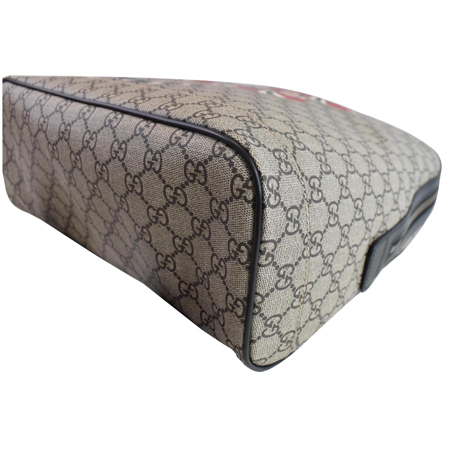GUCCI Kingsnake Print GG Supreme Backpack Bag Beige 419584