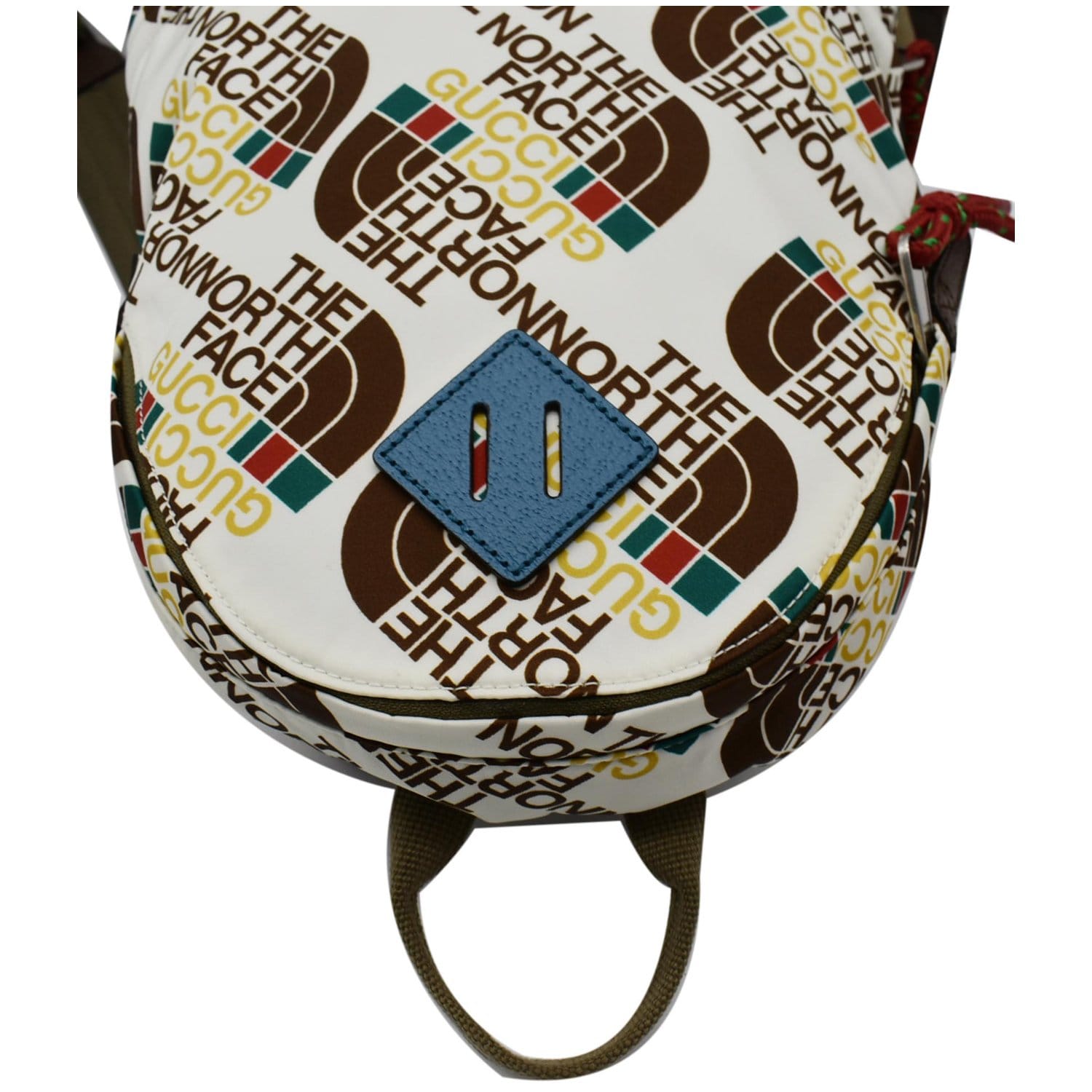 GUCCI The North Face Medium Nylon Leather Backpack White 650288