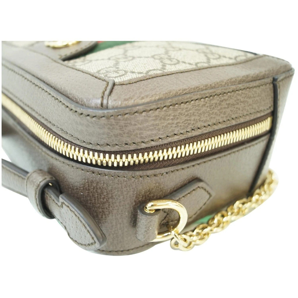 GUCCI Ophidia GG Mini Supreme Shoulder Bag Beige/Ebony 602576