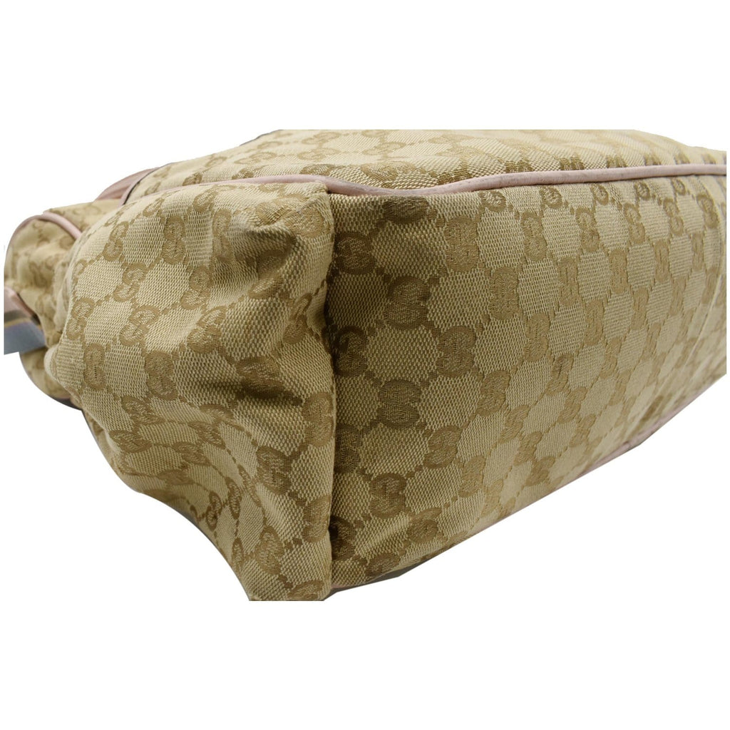 GUCCI Large Diaper GG Supreme Canvas Shoulder Bag Pink 123326