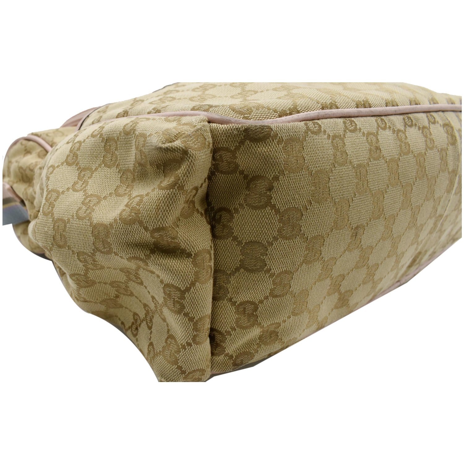 GUCCI Large Diaper GG Supreme Canvas Shoulder Bag Pink 123326
