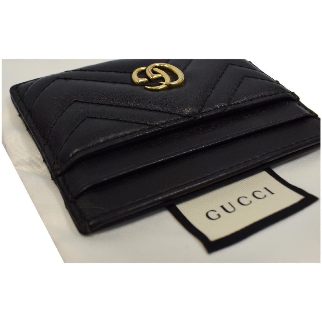 GUCCI GG Marmont Leather  Case Black 443127