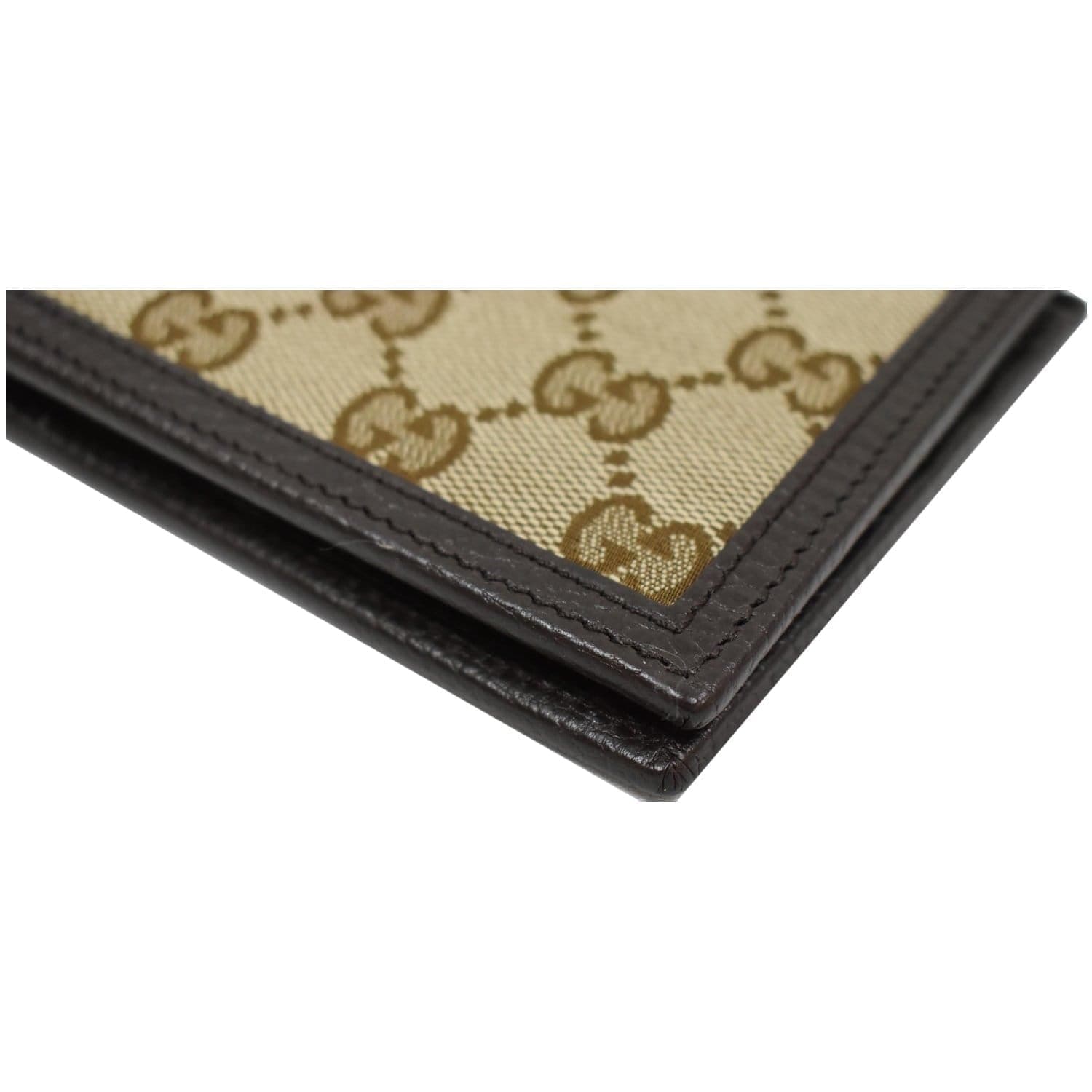 GUCCI Bi-fold GG Canvas Wallet Beige 260987