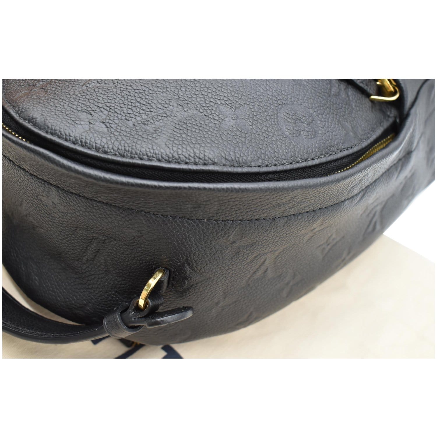 LOUIS VUITTON Sorbonne Monogram Empreinte Leather Backpack Black