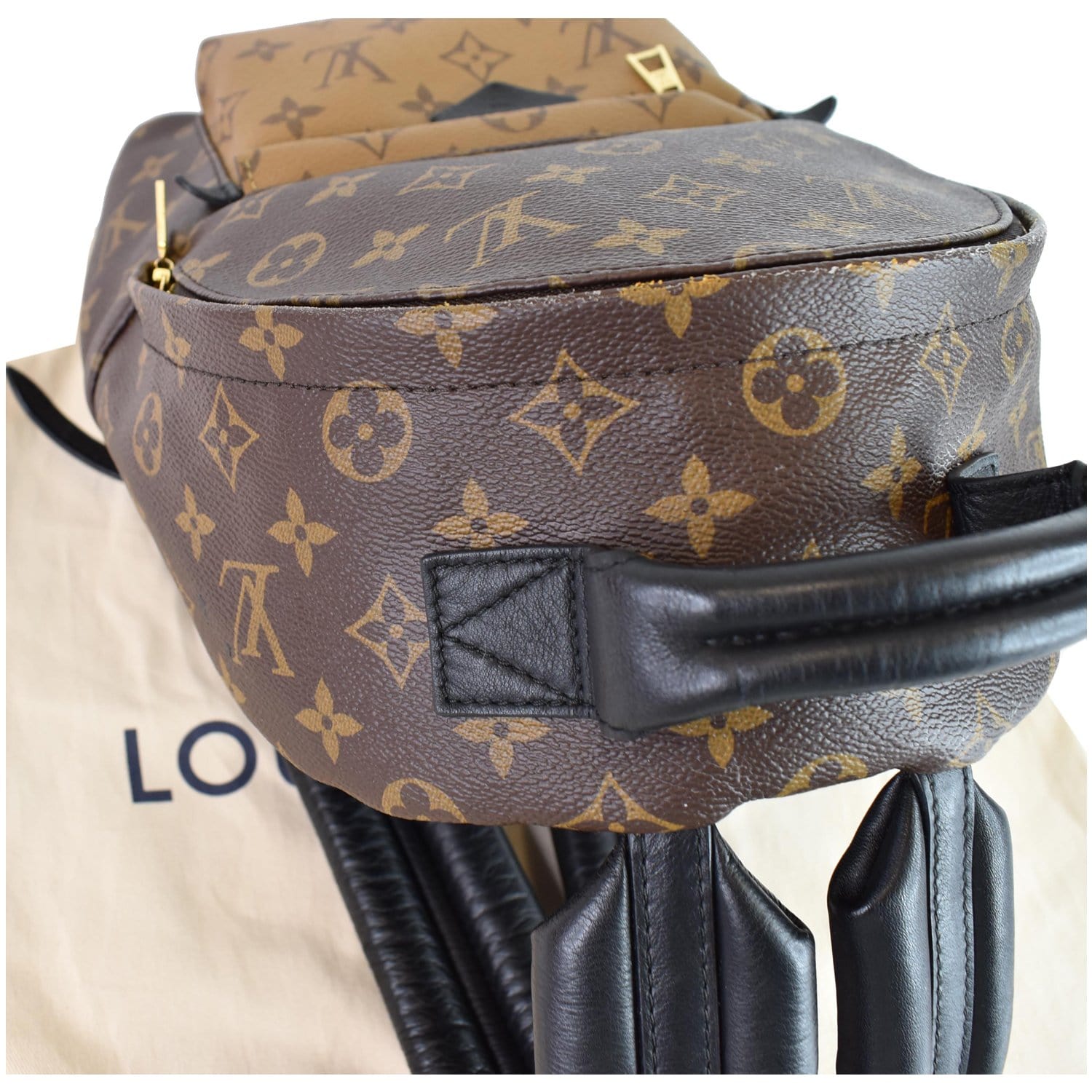 LOUIS VUITTON Palm Springs PM Monogram Reverse Canvas Backpack Brown