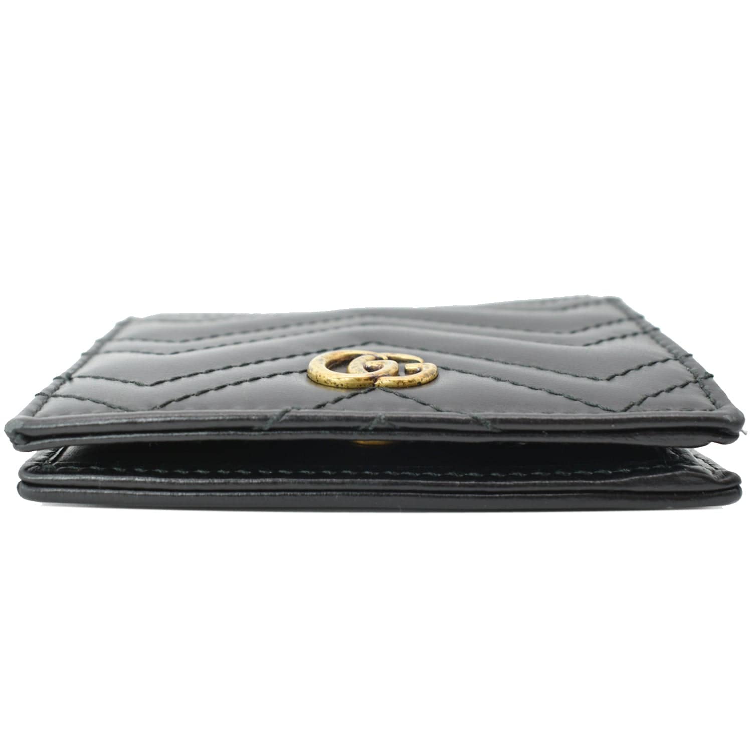 GUCCI Marmont GG Leather  Case Wallet Black 546579