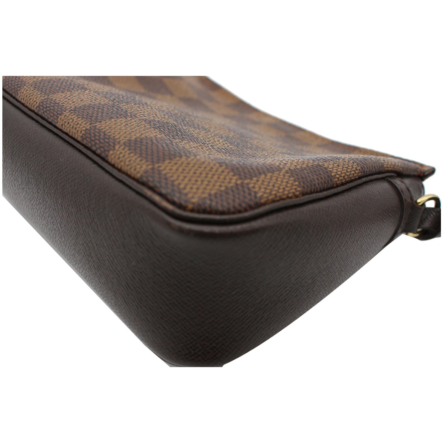 LOUIS VUITTON Trousse Damier Ebene Makeup Pochette Clutch Bag Brown