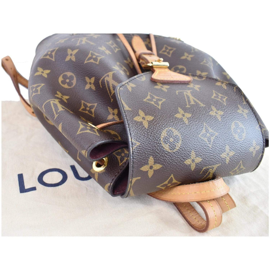 LOUIS VUITTON Montsouris NM Monogram Canvas Backpack Bag Brown