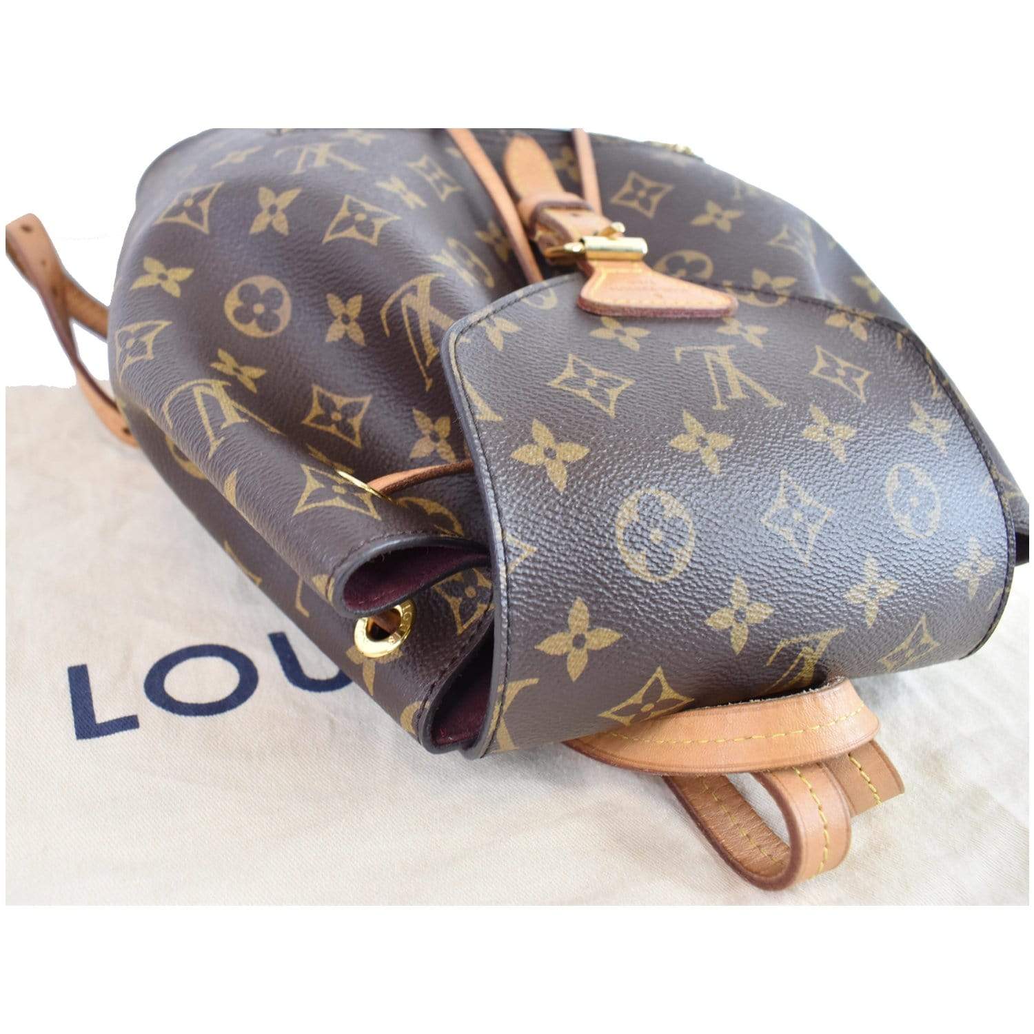 LOUIS VUITTON Montsouris NM Monogram Canvas Backpack Bag Brown