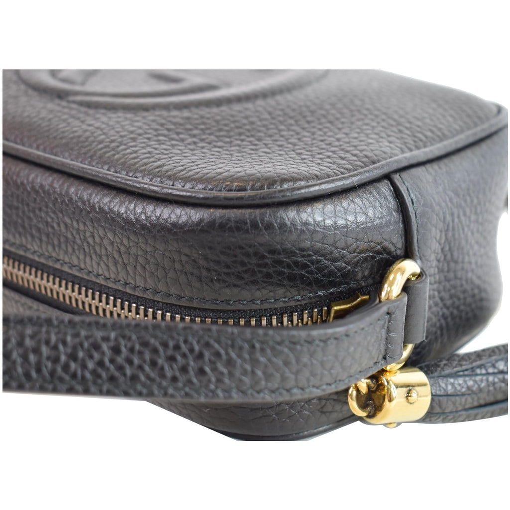 GUCCI Soho Disco Small Leather Crossbody Bag Black 347994