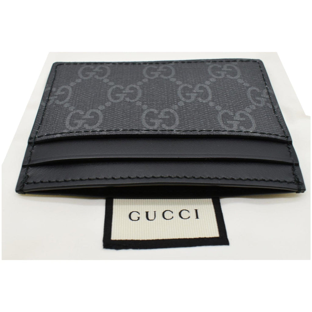 GUCCI Kingsnake Print GG Supreme Monogram  Case Black 451277