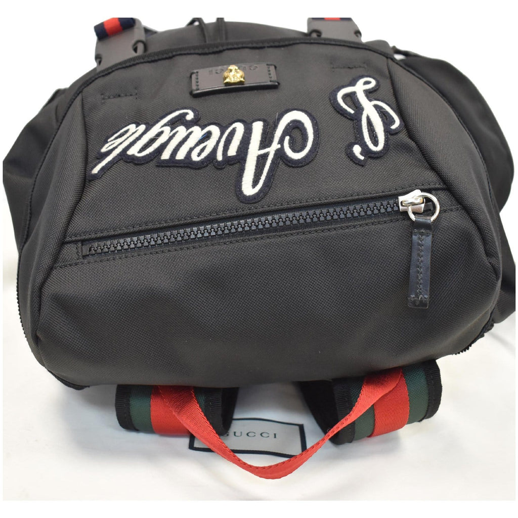 GUCCI Techpack Backpack with Embroidery Backpack Bag Black 429037