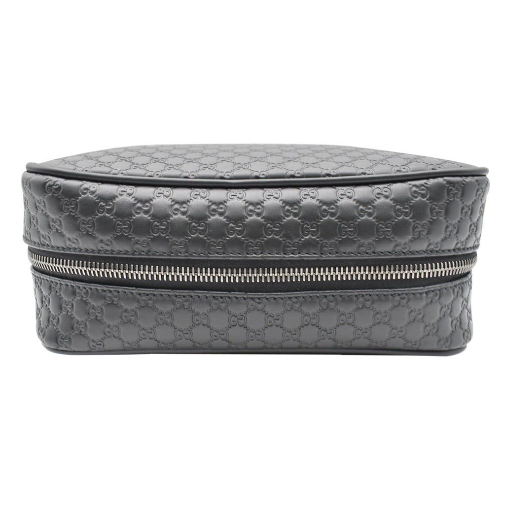 GUCCI GG Microguccissima Leather Toiletry Case Black 419775 - 10% OFF