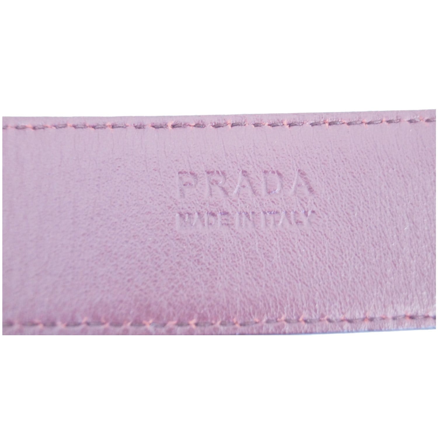 PRADA Saffiano Leather Logo Belt Red 34/85