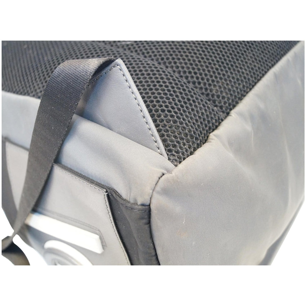 FENDI Shadow Logo Nylon Fabric Backpack Bag Grey/Black