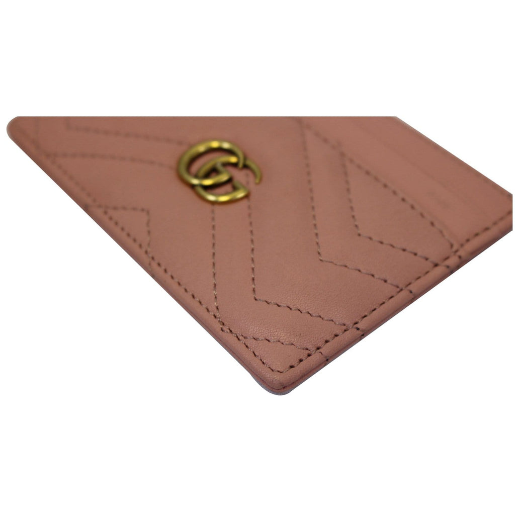 GUCCI GG Marmont Leather  Case Taupe Pink 443127