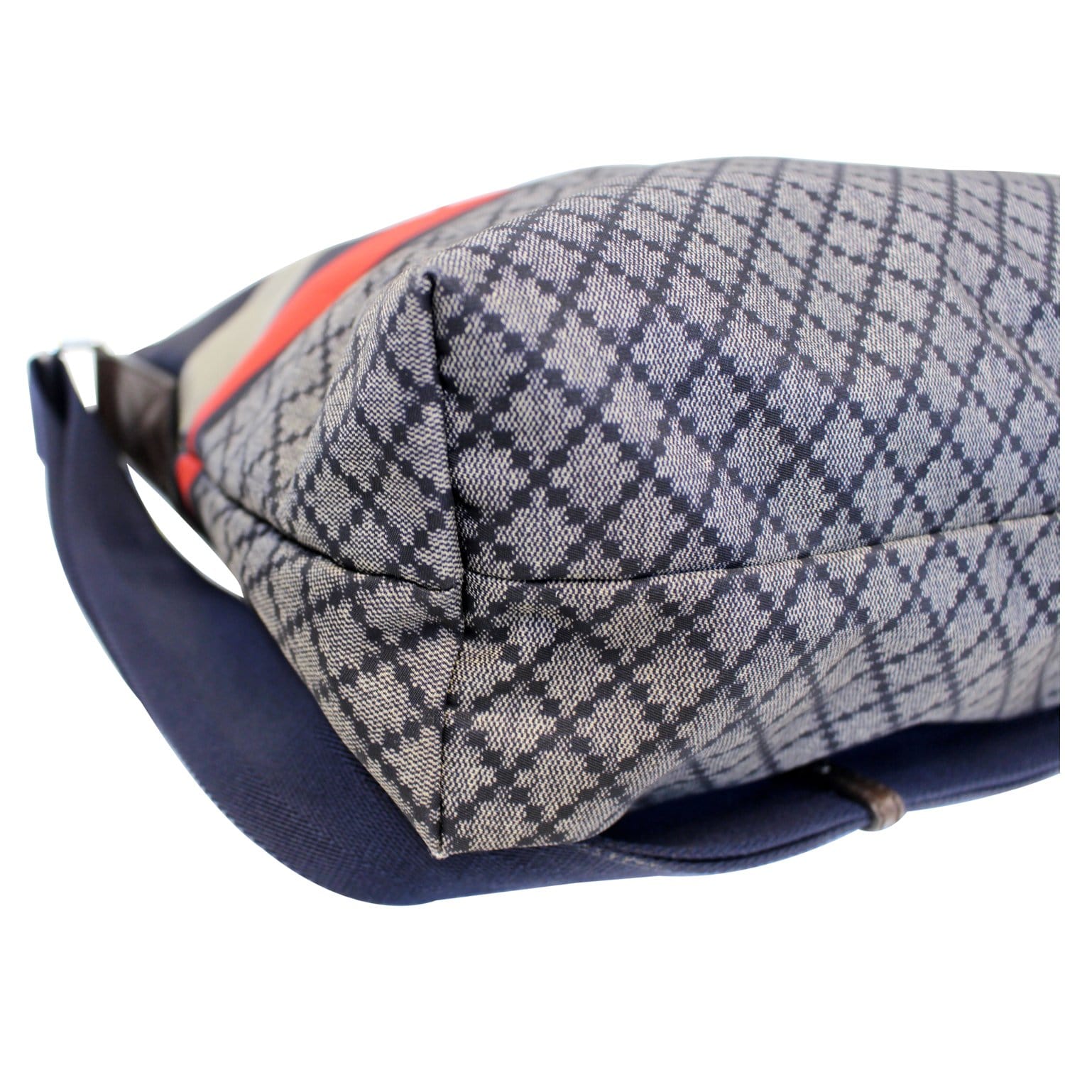 GUCCI Diamante Nylon Messenger Crossbody Bag 270410 Navy