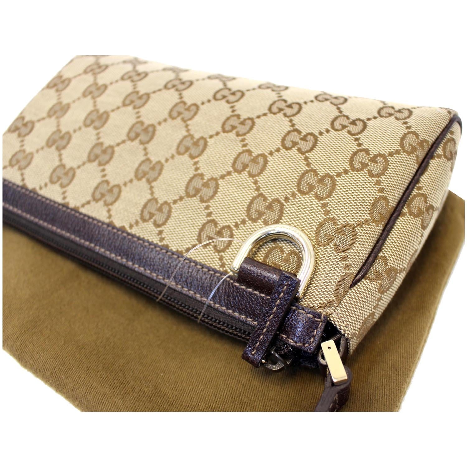 Gucci Beige/Ebony G Canvas Abbey D-Ring Pochette Bag