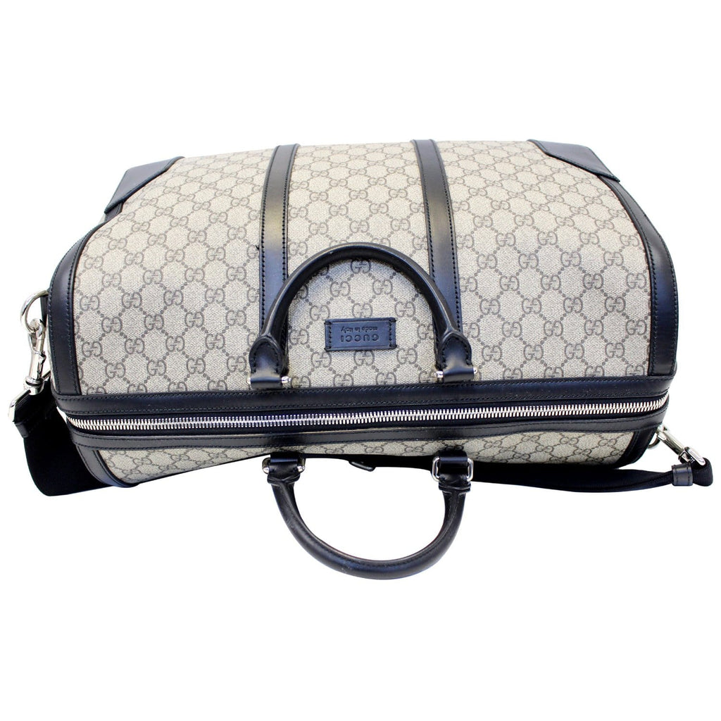 GUCCI GG Supreme Duffle Travel Bag Beige/Black