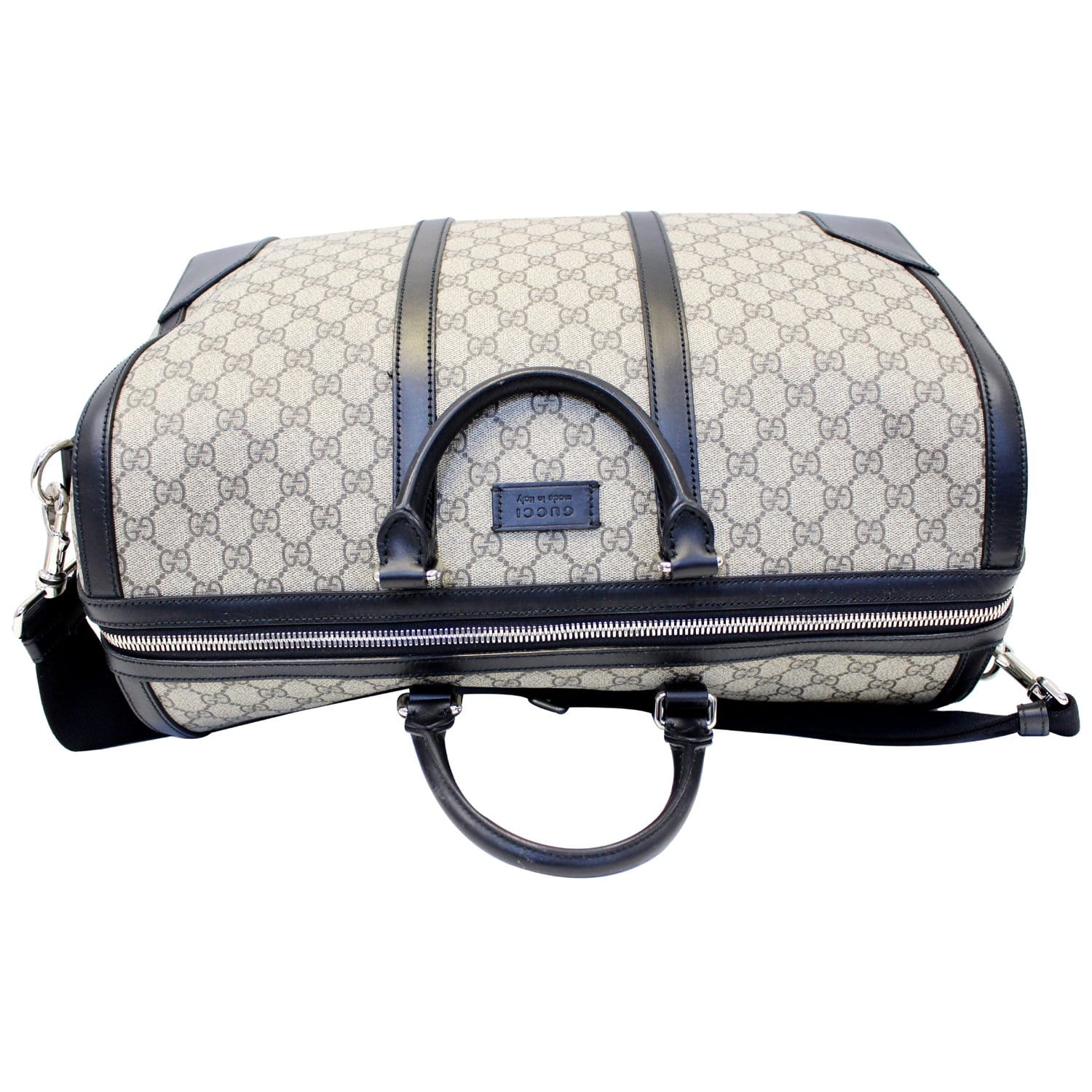 GUCCI GG Supreme Duffle Travel Bag Beige/Black