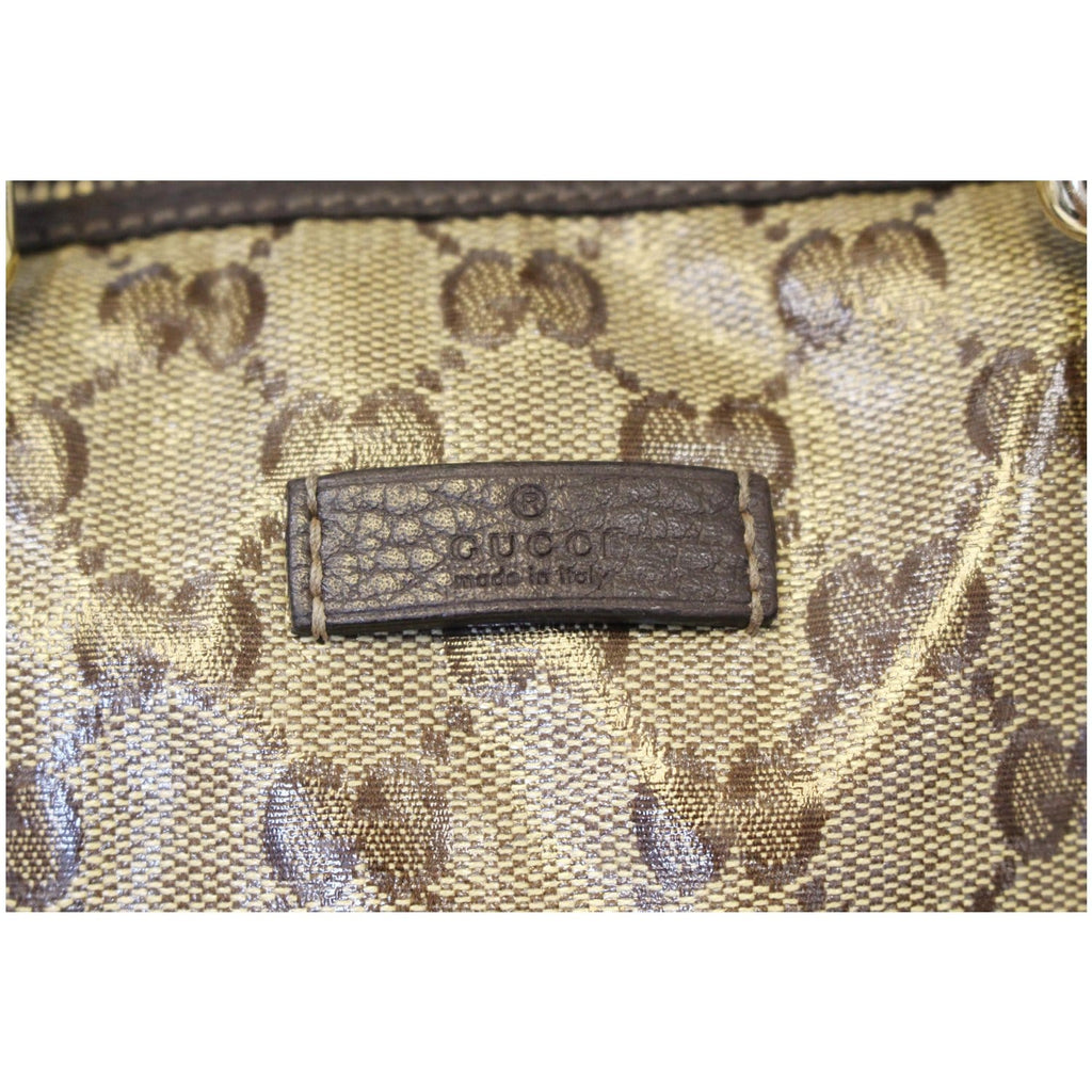 GUCCI Crystal Coated GG Guccissima Boston Bag 265697 Beige
