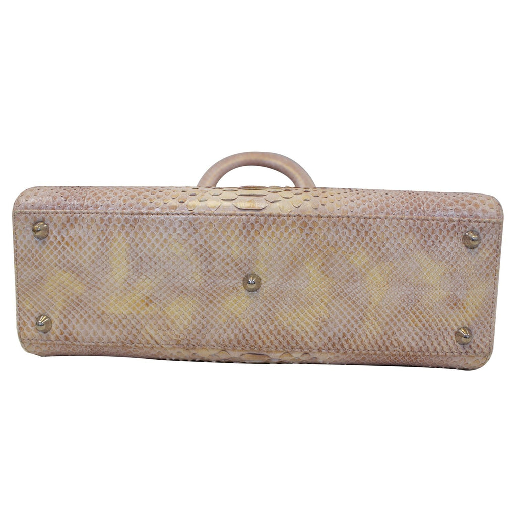 Christian Dior Lady Dior Large Python Shoulder Bag Blush Pink
