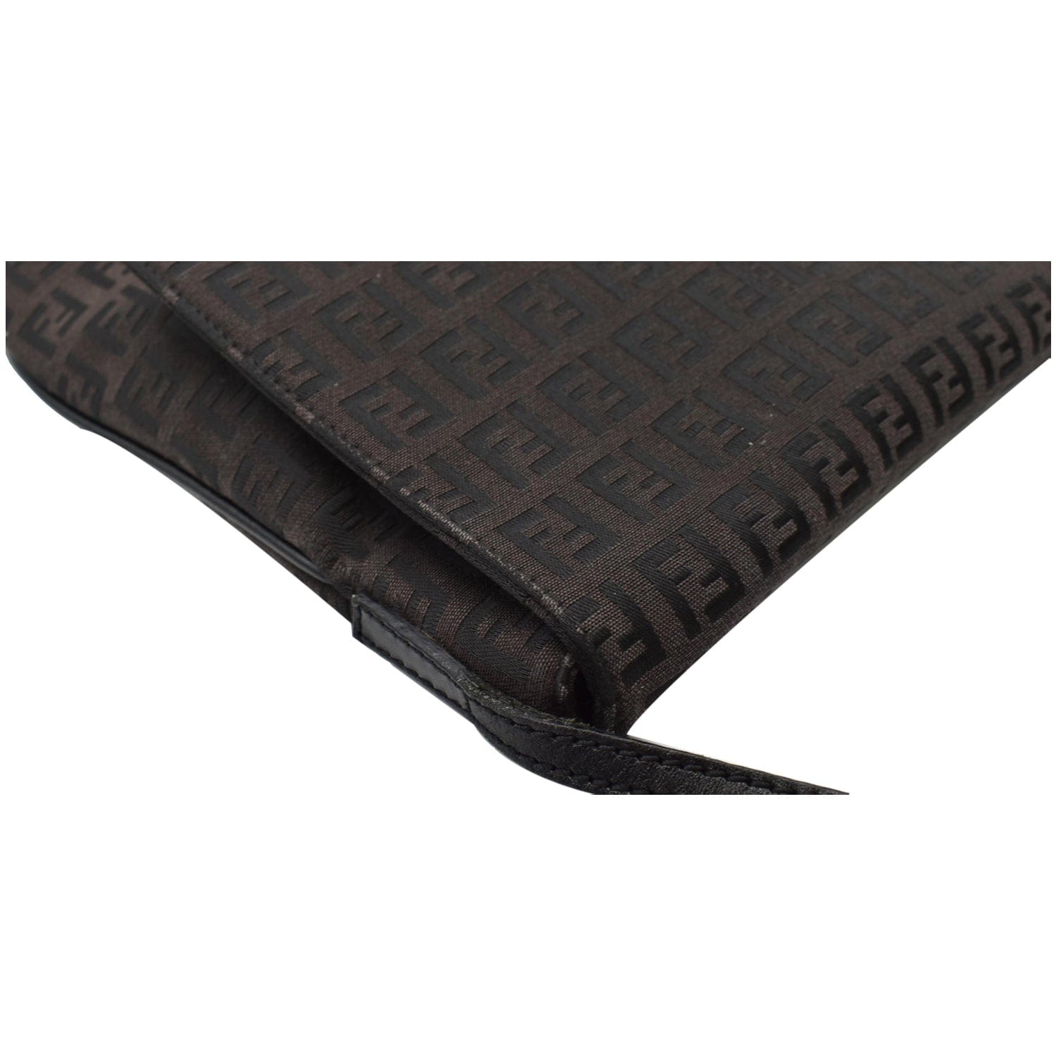 FENDI Vintage Zucca FF Canvas Crossbody Bag Brown