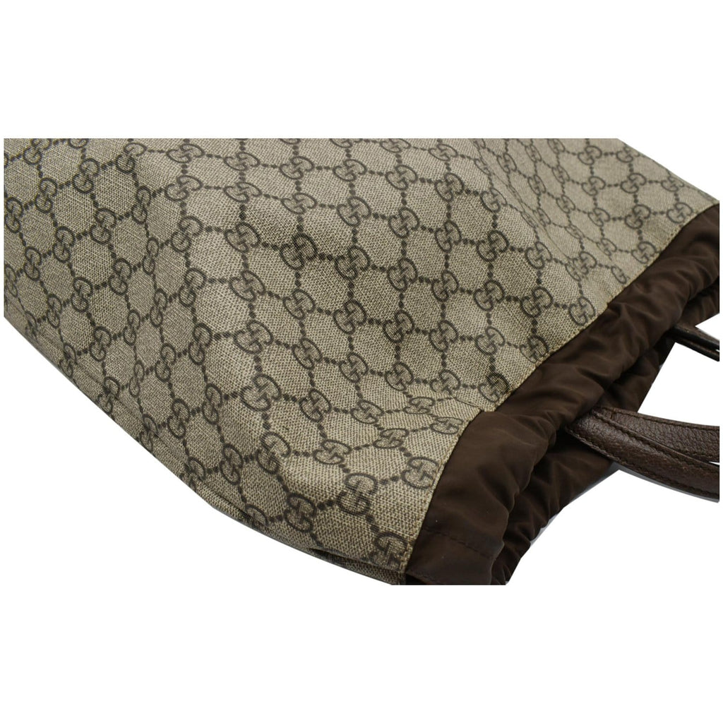 GUCCI Neo Vintage Drawstring GG Supreme Canvas Backpack Bag Beige 473872