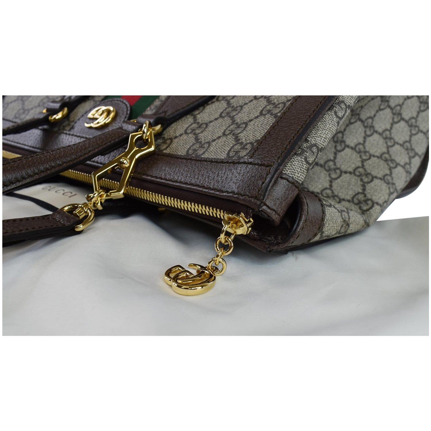 GUCCI Ophidia Medium GG Supreme Tote Shoulder Bag Beige 524537