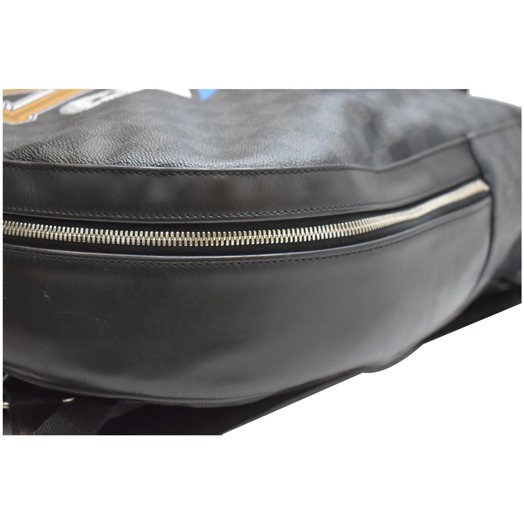 LOUIS VUITTON League Josh Damier Graphite Backpack Bag Black