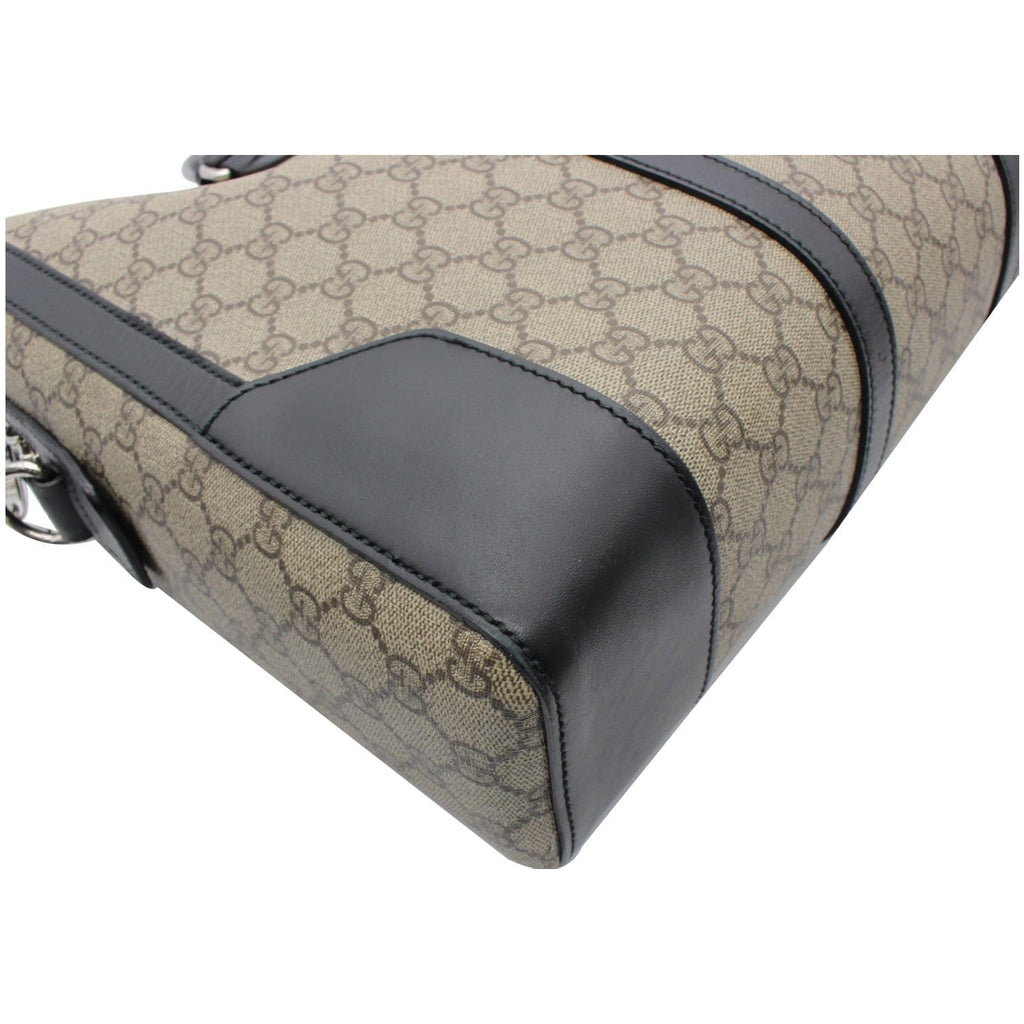 GUCCI Eden GG Supreme Canvas Briefcase Bag Beige 406384