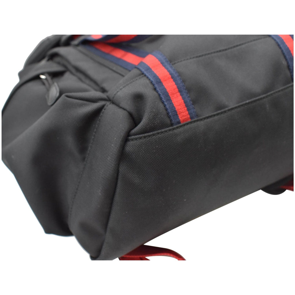 GUCCI Techno Fabric Canvas Backpack Bag Black 429037