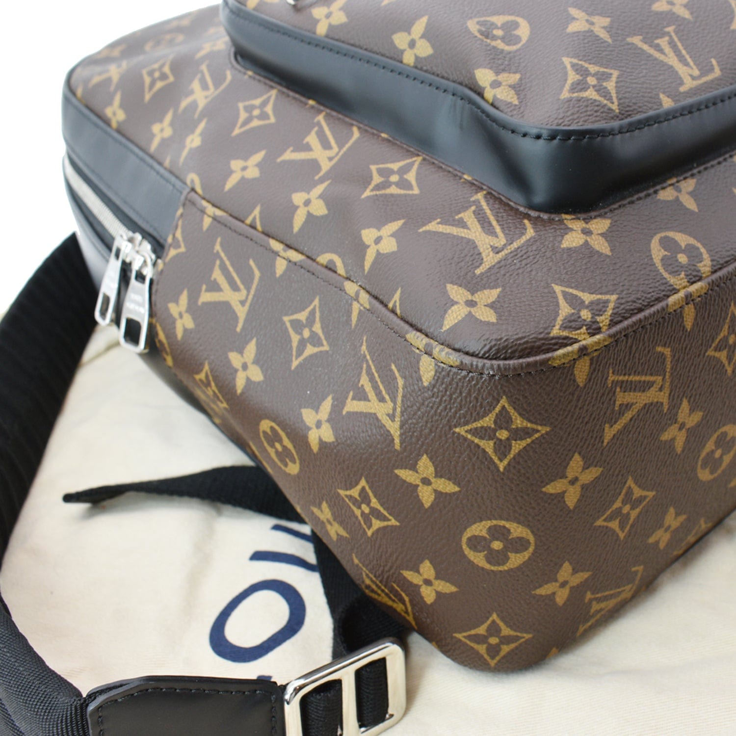 LOUIS VUITTON Josh Monogram Canvas Backpack Bag Brown
