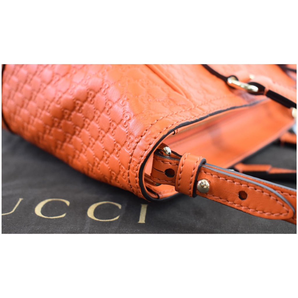 GUCCI Small Bree GG Guccissima Leather Crossbody Bag Orange 449241