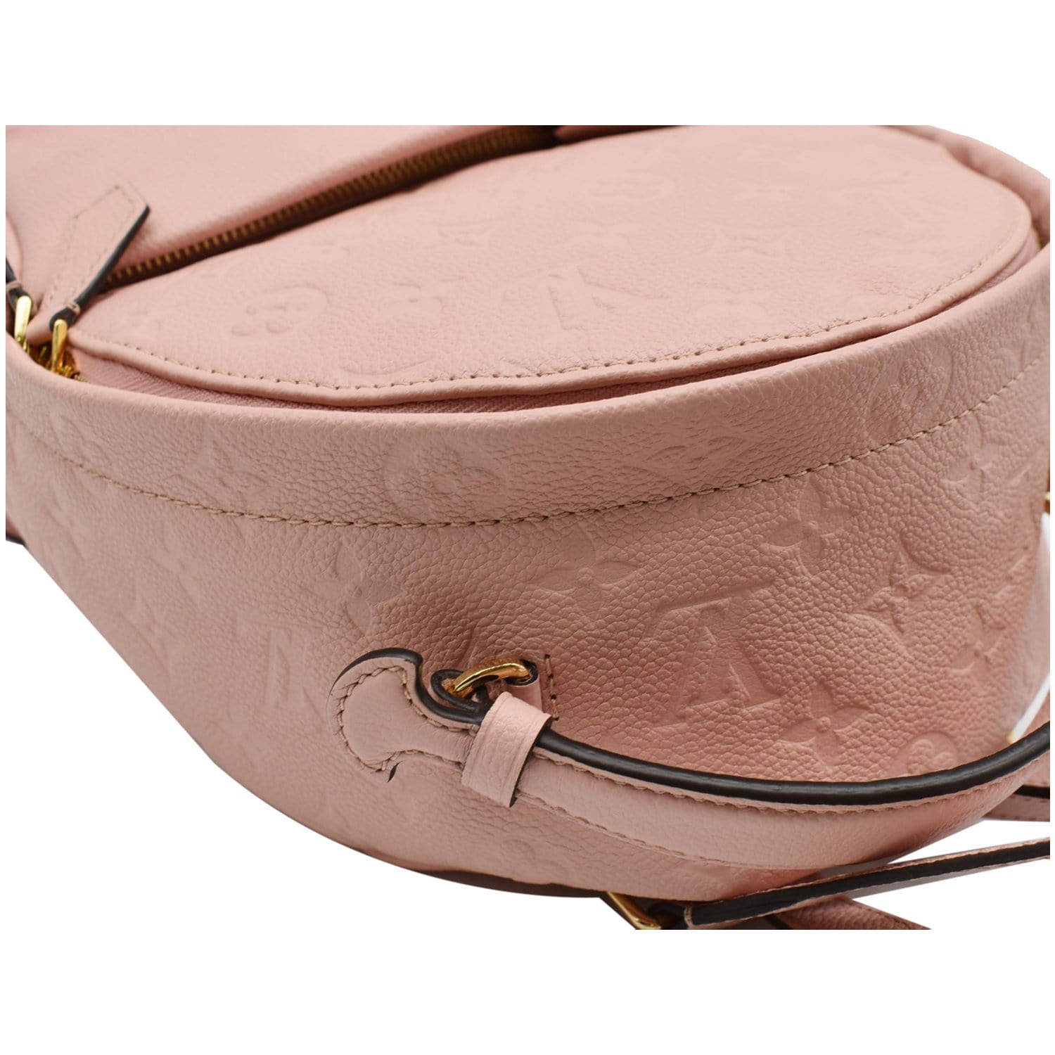 LOUIS VUITTON Sorbonne Monogram Empreinte Leather Backpack Rose Poudre